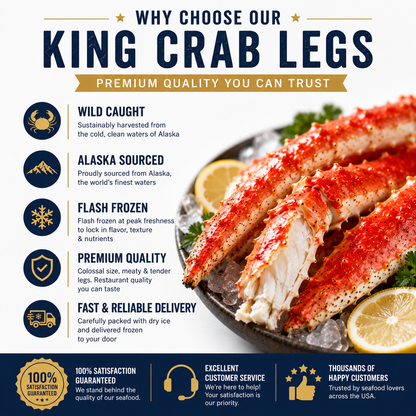 Wild Caught Alaskan King Crab Legs – Colossal Size | Flash Frozen Premium Seafood