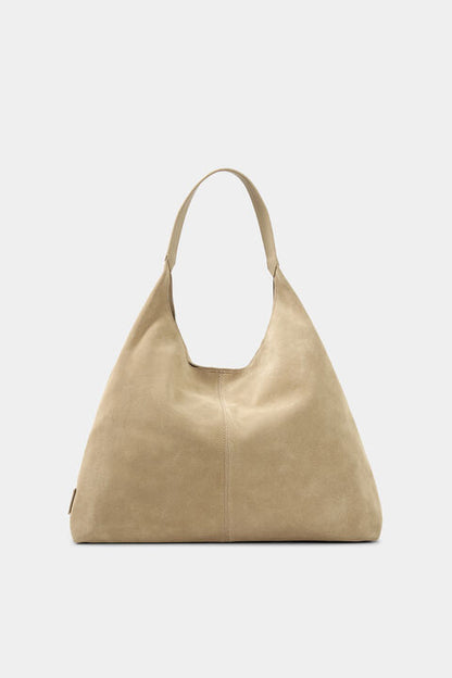 Velour Slouchy Bindle Shoulder Bag