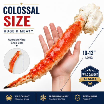 Wild Caught Alaskan King Crab Legs – Colossal Size | Flash Frozen Premium Seafood