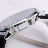 Load image into Gallery viewer, Mens Black Large Dial Arabic Numerals Black Belt Modern Classic Men's Watch