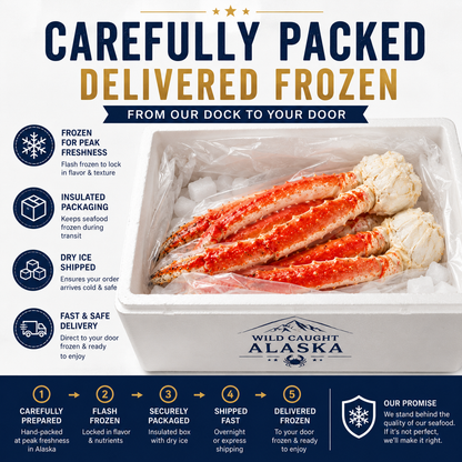 Wild Caught Alaskan King Crab Legs – Colossal Size | Flash Frozen Premium Seafood