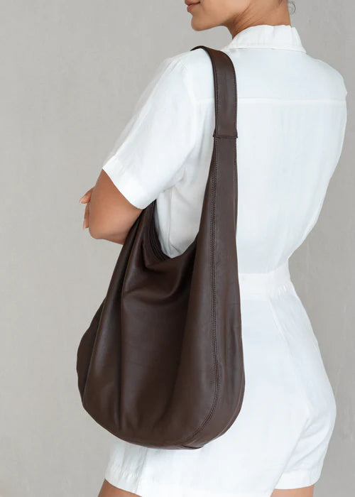 Soft Sheep Leather Slouchy Bindle Shoulder Bag