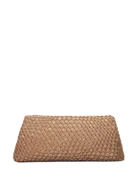Hand Woven Fold Flap Convertible Clutch Crossbody Bag
