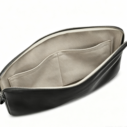 Genuine Leather 15 Inch Laptop Tech Organizer Sleeve