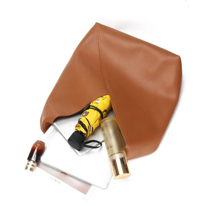 Woven Handle Vegan Leather Bindle Bag